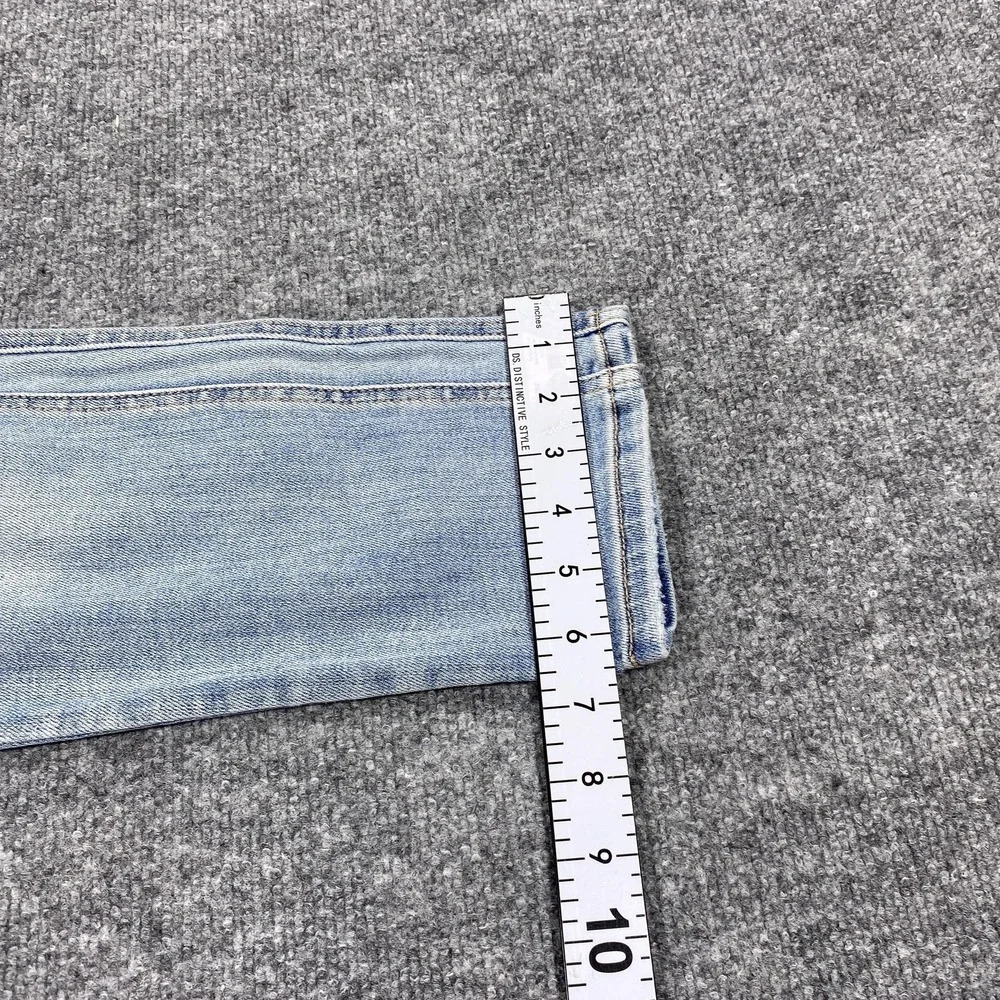 KanCan Jeans Womens 28 Blue Light Wash Cropped Relaxed Stretch Mid Rise Denim